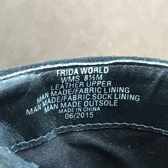 Kenneth Cole Reaction Black Suede Fringe Zip Up Block Heel Peep Toe Booties 8.5 - Picture 5 of 7